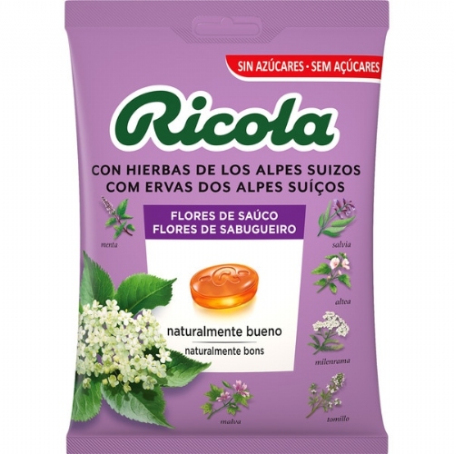 Ricola caramelos sin azucar flor sauco bolsa 70g