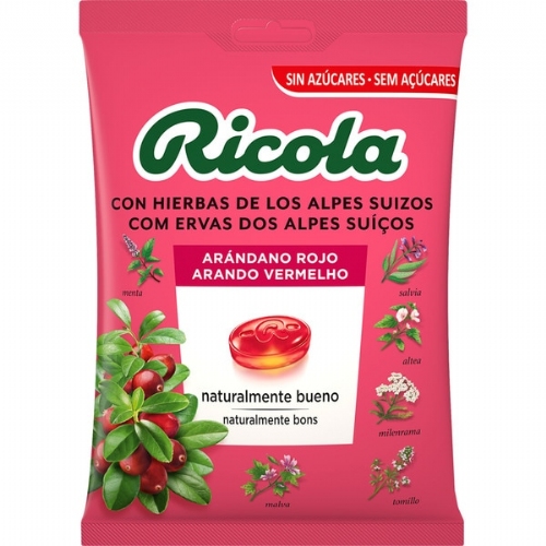 Ricola sin azucar arandanos bolsa 70 gr
