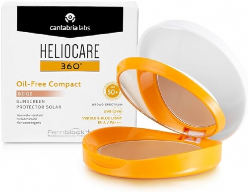 Heliocare 360º spf 50+ oil-free compact protector solar  1 envase 10 g color beige