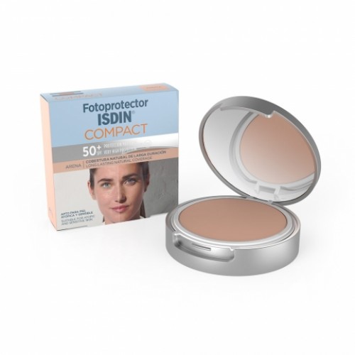 Fotoprotector isdin compact spf-50+ - maquillaje compacto oil-free (arena 10 g)