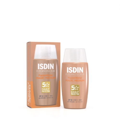Isdin fotoprotector fusion water magic  1 frasco 50 ml color medium