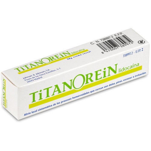 TITANOREIN LIDOCAINA CREMA RECTAL, 1 tubo de 20 g