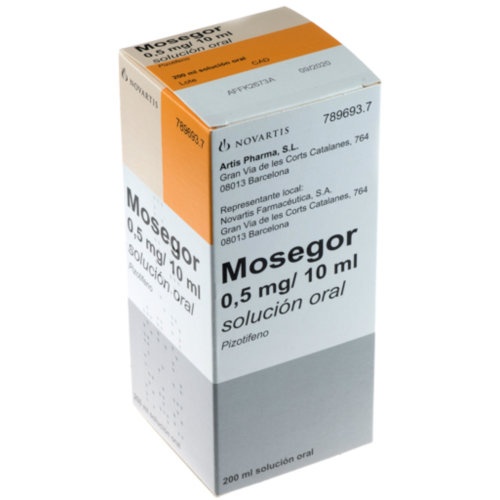 MOSEGOR 0,5 mg/10 ml SOLUCION ORAL, 1 frasco de 200 ml