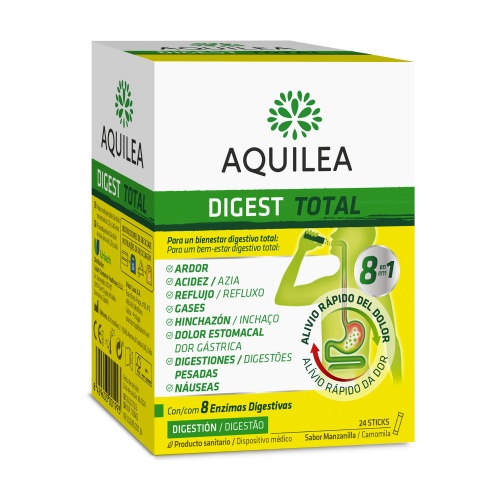 Aquilea digest total 24 sticks 2,5 g sabor manza