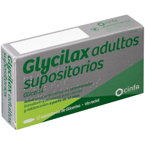 GLYCILAX ADULTOS SUPOSITORIOS , 12 supositorios