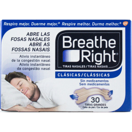 Breathe right clasicas - tira adh nasal (30 unidades)