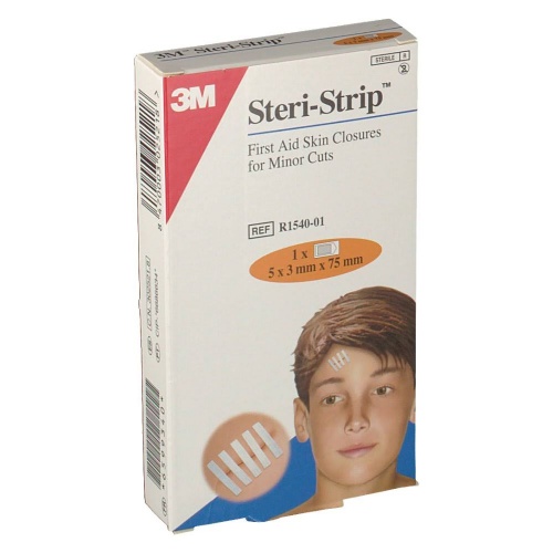 Steri strip - sutura cutanea esteril (tira  75 mm  x 3 mm  5 tiras)