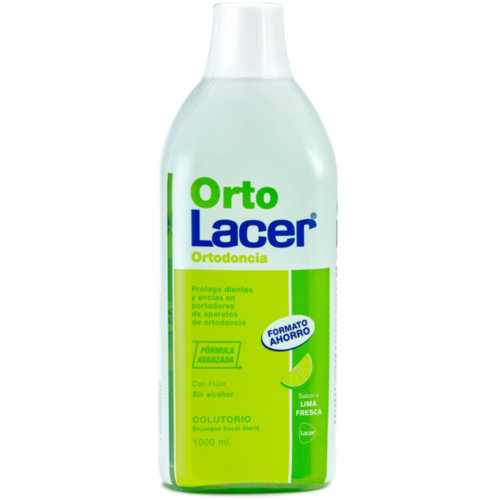 Ortolacer ortodoncia colutorio (1 envase 1000 ml sabor lima fresca)