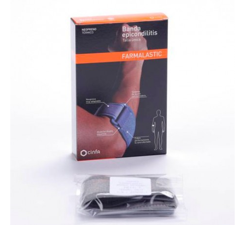 Codera banda epicondilitis farmalastic neopreno tech 1 unidad talla unica color gris - farmalastic n
