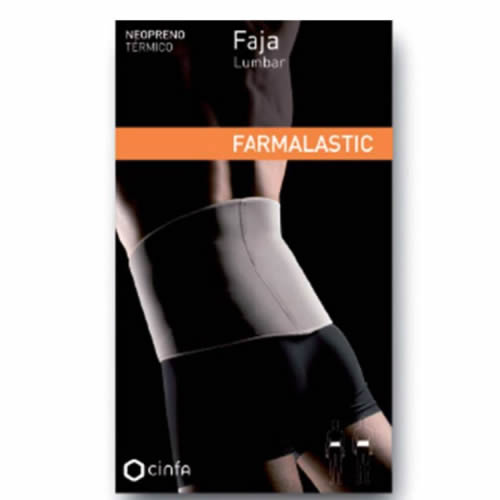 Faja lumbar farmalastic neopreno tech 1 unidad talla mediana color gris - farmalastic neopreno tech
