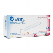 Tampones 100% algodon - farmaconfort con aplicador (18 unidades mini)