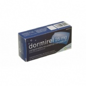 DORMIREL 25 mg COMPRIMIDOS RECUBIERTOS CON PELICULA, 16 comprimidos