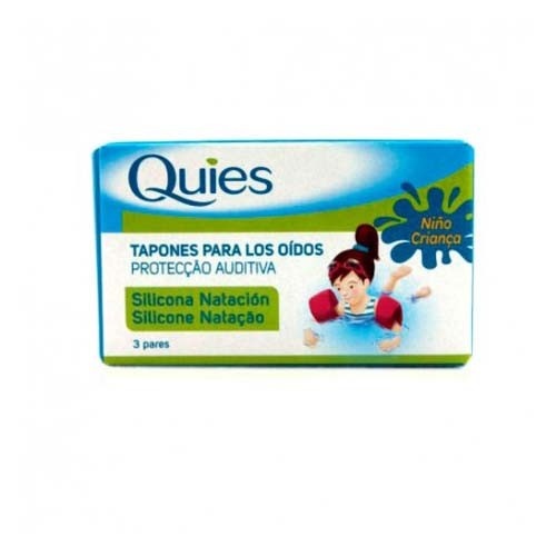 Tapones oidos silicona natacion - quies (6 unidades niño)