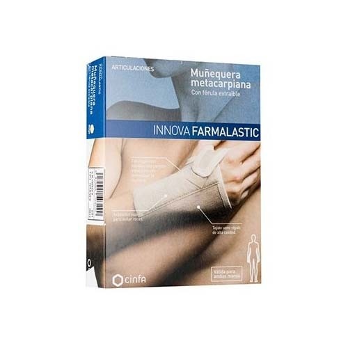 Muñequera palmar farmalastic compression tech 1 unidad talla grande color beige - farmalastic compre
